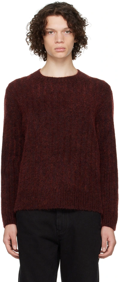 Shop Schnayderman’s Burgundy Marled Sweater In Electric Rust