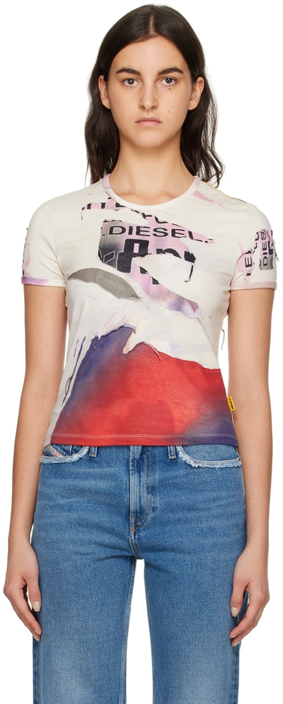 Diesel T-uncutie-poff Short-sleeve T-shirt In 141a | ModeSens
