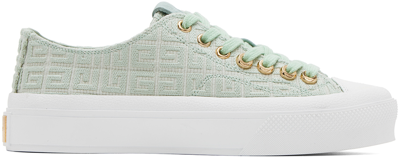 Shop Givenchy Green City Sneakers In 356 Celadon