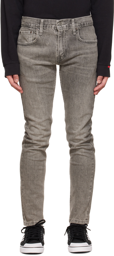 Shop Levi's Gray 512 Slim Taper Jeans In Z1518 Gray Stonewash