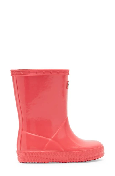 Shop Hunter 'first Gloss' Rain Boot In Rowan Pink