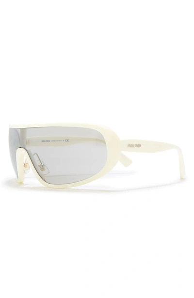 Miu Miu 80mm Shield Gradient Sunglasses In Black / Grey Mirror | ModeSens