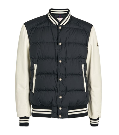 Shop Moncler Down Ventoux Bomber Jacket In Black