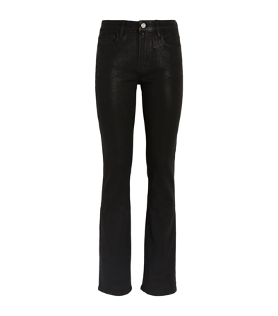 Shop Frame Coated Le Mini Boot Bootcut Jeans In Black