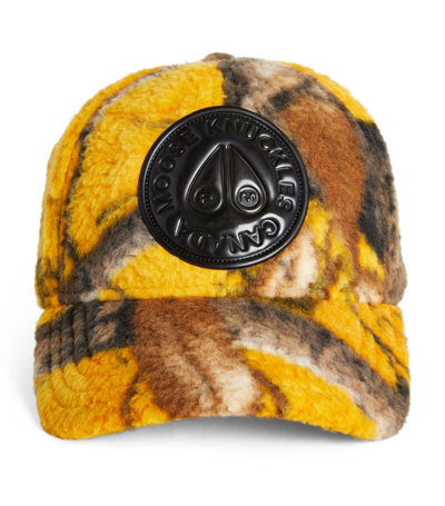 Shop Moose Knuckles X Post Malone Fleece Cap In Yellow