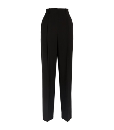 Shop Theory Wool Straight Trousers In Black