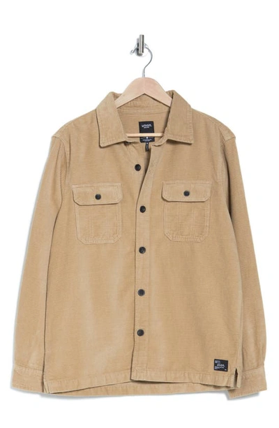 Union Corduroy Shirt Jacket In Burlap