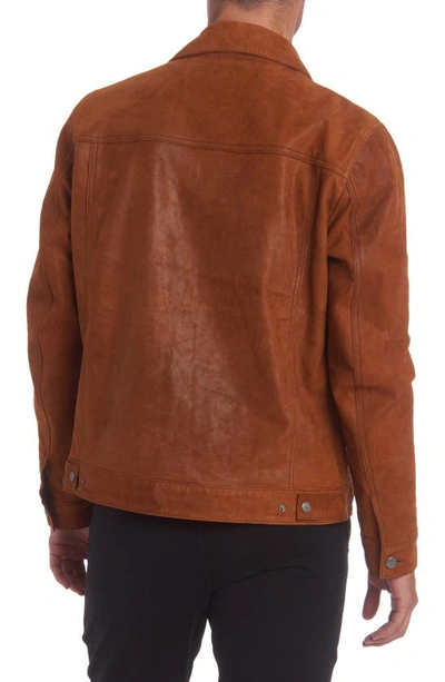Shop Pino By Pinoporte Leather Jacket In Champagne