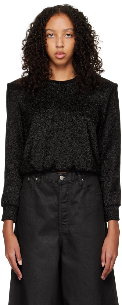 Shop Dries Van Noten Black Padded Sweatshirt In 900 Black