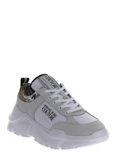 Shop Versace Jeans Couture Speedtrack Sneakers In White