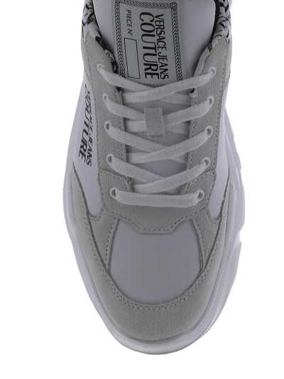 Shop Versace Jeans Couture Speedtrack Sneakers In White