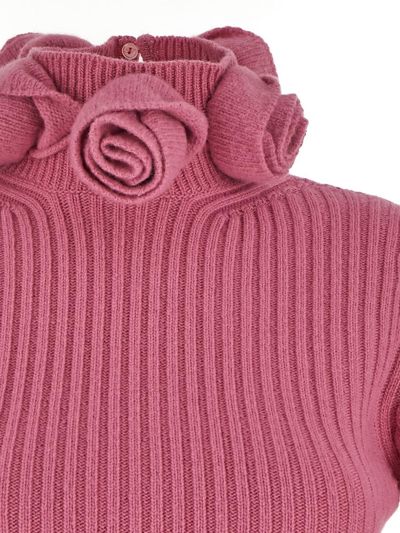 Shop Blumarine Mini Knit Dress In Pink