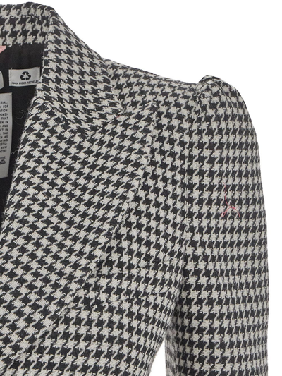Vivetta Houndstooth-check Tailored Blazer In White
