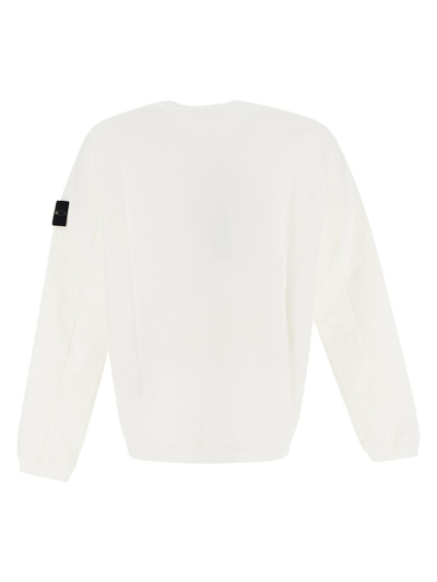 Shop Stone Island Crewneck Sweater In White