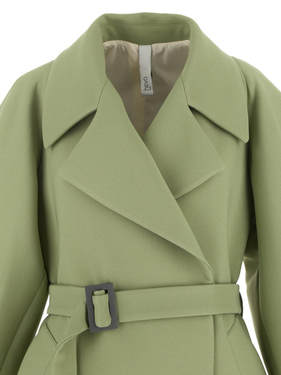 Shop Hevo Green Trench Coat
