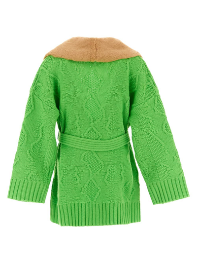 Shop Blumarine Green Knitted Cardigan