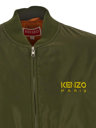 Shop Kenzo Bomber Jacket In Green