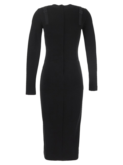 Shop Dolce & Gabbana Corset Dress In Black