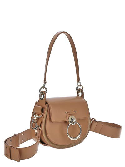 Shop Chloé Small Tess Bag In Brown