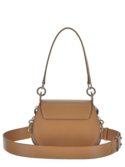 Shop Chloé Small Tess Bag In Brown