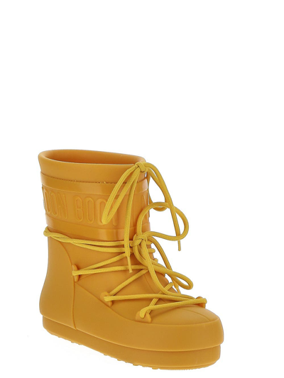 Shop Moon Boot Low Rain Boots In Yellow