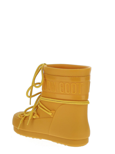 Shop Moon Boot Low Rain Boots In Yellow