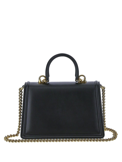 Shop Dolce & Gabbana Small Devotion Bag In Black