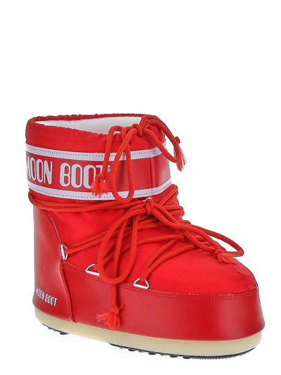 Moon Boot Icon Low Nylon Snow Boots In Red