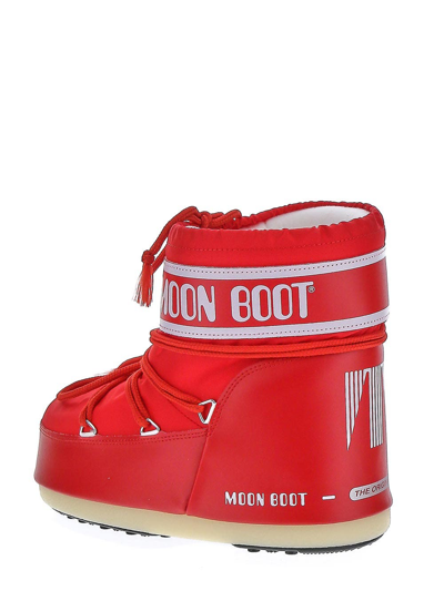 Shop Moon Boot Icon Low Nylon Boots In Red