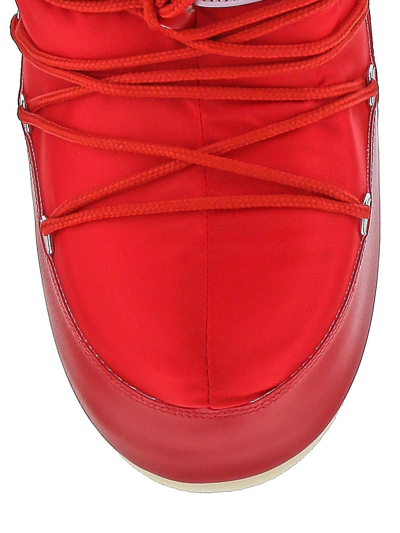 Moon Boot Icon Low Nylon Snow Boots In Red