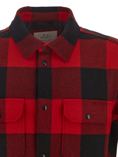 Shop Woolrich Alaskan Check Overshirt In Red