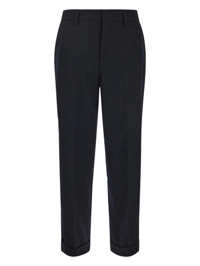 Shop Closed Cropped Trousers In Blue