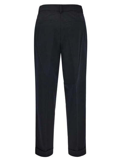 Shop Closed Cropped Trousers In Blue