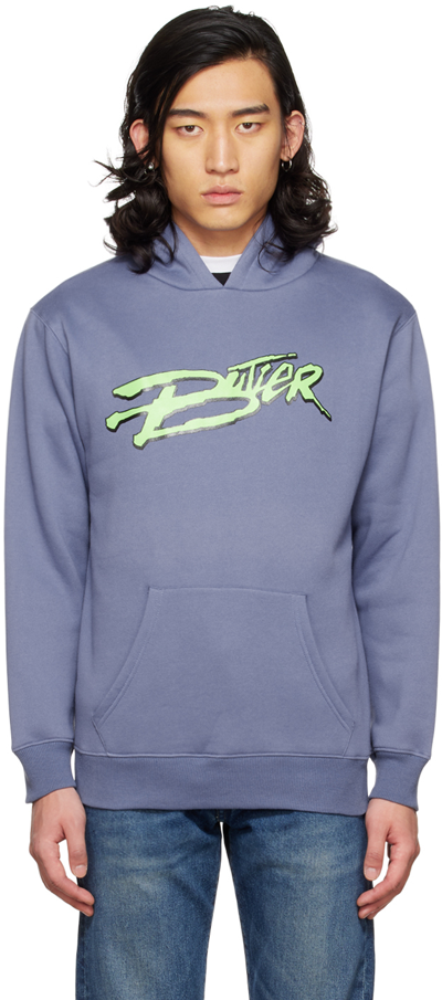 Shop Butler Svc Ssense Exclusive Blue Formula Hoodie In Liberty