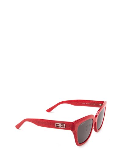 Shop Balenciaga Bb0237sa Red Sunglasses