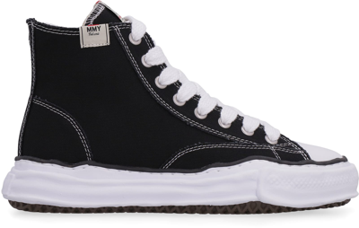 Shop Miharayasuhiro Peterson Canvas High-top Sneakers In Black