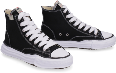 Shop Miharayasuhiro Peterson Canvas High-top Sneakers In Black