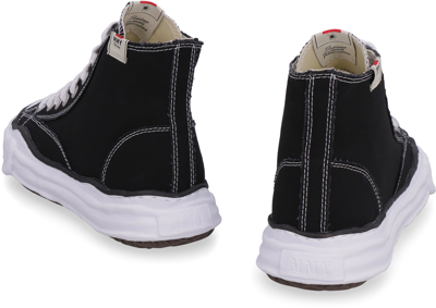 Shop Miharayasuhiro Peterson Canvas High-top Sneakers In Black