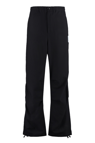 Shop Miharayasuhiro Cotton Cargo-trousers In Black