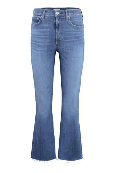 Shop Citizens Of Humanity Isola Cropped Jeans In Denim