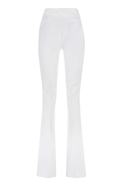 Shop Genny Flared Stretch-cady Trousers In White