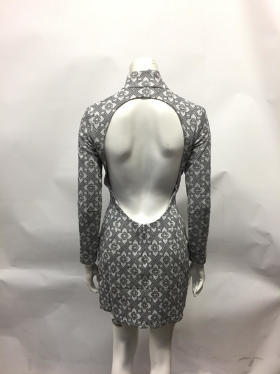 Shop Casablanca Printed Mini Dress In Grey