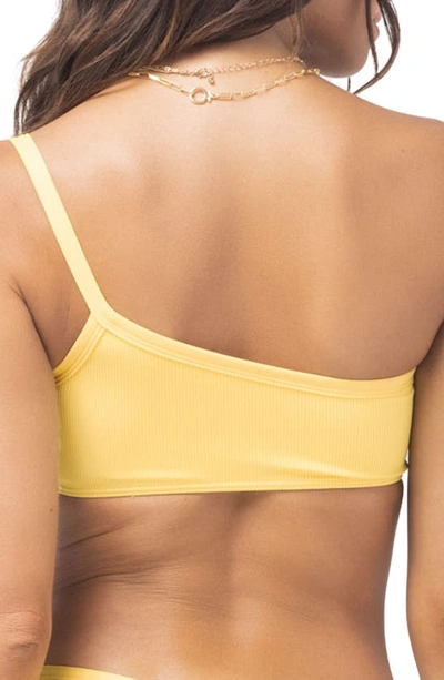 Shop L*space Axel One-shoulder Bikini Top In Lemon Drop
