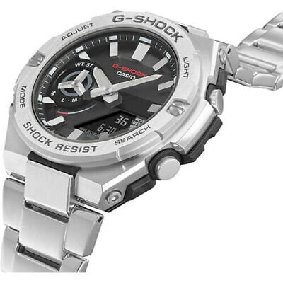 Pre-owned Casio G-shock Gst-b500d-1ajf G-steel Carbon Core Guard Bluetooth Solar Men Watch