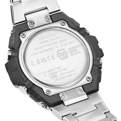 Pre-owned Casio G-shock Gst-b500d-1ajf G-steel Carbon Core Guard Bluetooth Solar Men Watch