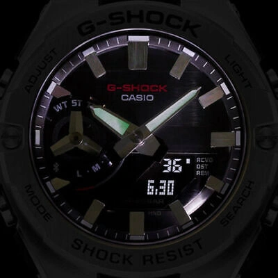 Pre-owned Casio G-shock Gst-b500d-1ajf G-steel Carbon Core Guard Bluetooth Solar Men Watch