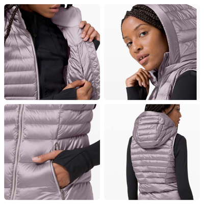 Pre-owned Lululemon Brave The Cold Vest Dark Chrome Sz 6 In Gray