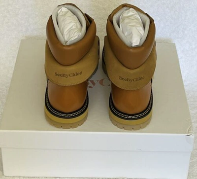 Pre-owned See By Chloé Eileen Boots See By Chloe Light/pastel Brown Size 7.5