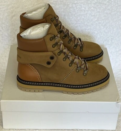 Pre-owned See By Chloé Eileen Boots See By Chloe Light/pastel Brown Size 7.5