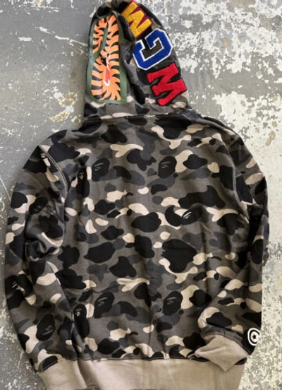 Dark green bape hoodie hot sale